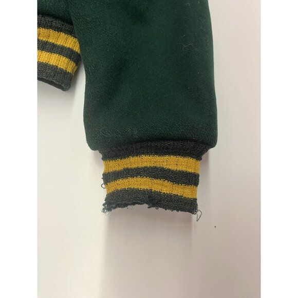 1963 Empire Sporting Goods Letterman Varsity Jacket Green Yellow Sz 42 Made USA - Picture 7 of 16